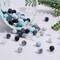 1080pcs 8mm Glass Beads 24 Color Black Bracelet Beads Rosary Beads Round Marble Loose Beads Crystal Spacers